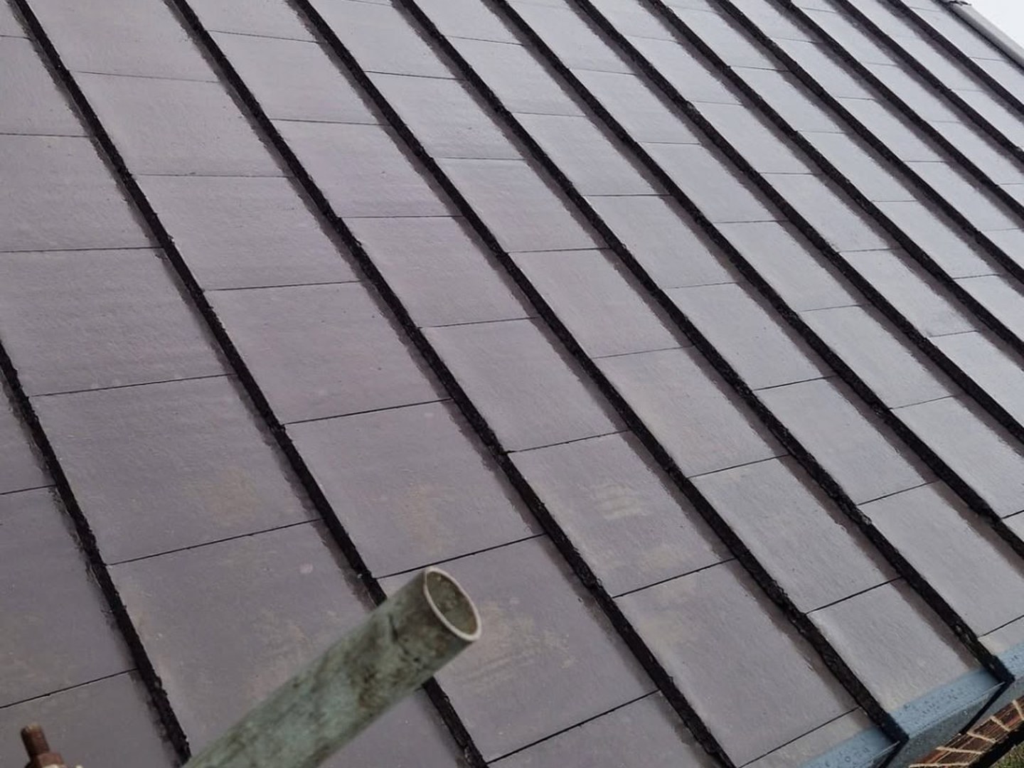 Tile roof reroof in Mirfield before and after new tiles were laid — after