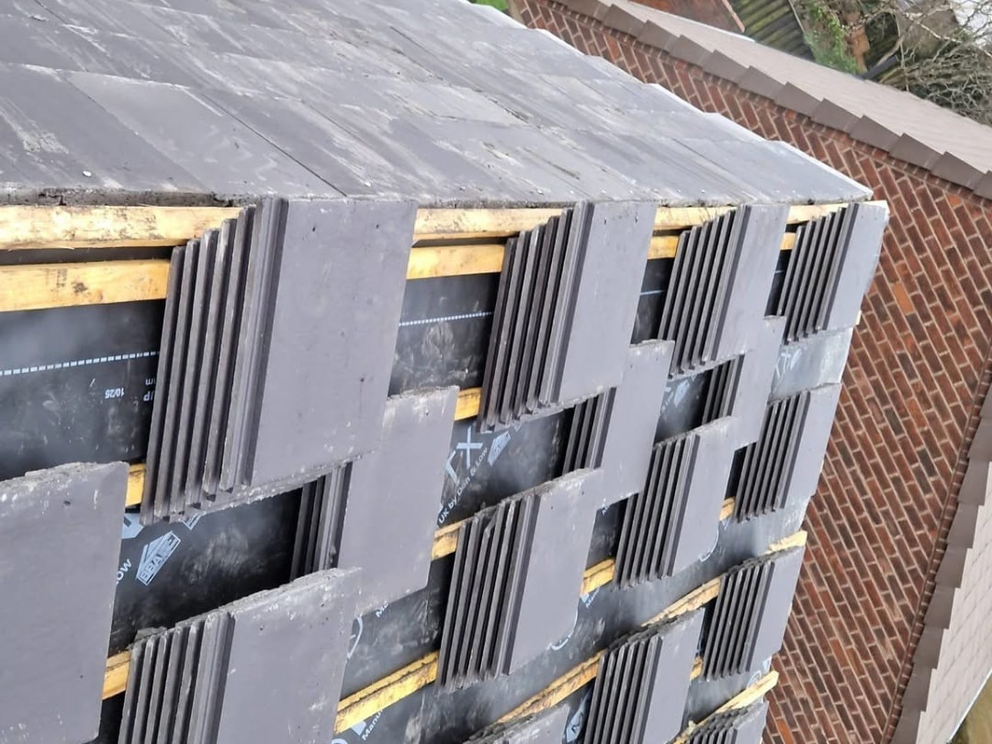 Tile roof reroof in Mirfield before and after new tiles were laid — before